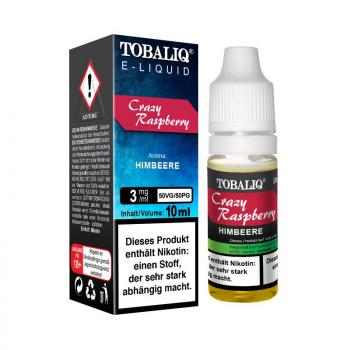 Tobaliq E-Liquid "Crazy Raspberry", 3 mg, "Himbeere", Display: 6 Stck.